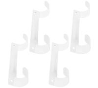 Ciieeo Soporte de Pared y Tabla de Planchar para 4 Piezas Blanco de Hierro Gancho en Forma de T en Soporte Fiable Amplia Compatibilidad Cuarto de Lavandería Armario