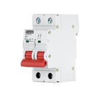 CILIA Interruptor seccionador modular 2P 400VAC 25A/32A/40A, 2 módulos DIN, IP20, IEC60947-3 - Interruptor de aislamiento para cuadros eléctricos In=40A (JVD16-63-2P-40A)