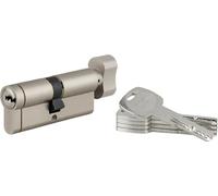 Cilindro con pestillo para puerta Transit, 40Bx40mm, niquelado, con 5 llaves - THIRARD