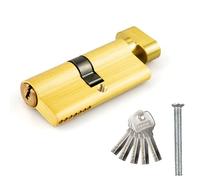 Cilindro de cerradura con 5 llaves de latón de 70 mm, pestillo puerta, cilindro de cerradura de latón macizo de repuesto para cerradura de puerta de seguridad para unidad de almacenamiento