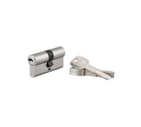Cilindro de cerradura de doble entrada Trafic 6, 30 x 30 mm, níquel, antidesgarro, antitaladro, antiganzúa, 5 llaves, alta seguridad, función desconectable, nivel de seguridad 8, THIRARD