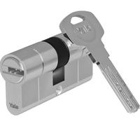 Cilindro de cerradura Yale YC2100, 30x30 mm, 10 pines, 5 llaves universales, niquelado
