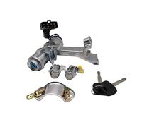 Cilindro de encendido Compatible con Toyota para Hilux 1988-2000 84450-35130 69057-3505 45280-35220 Juego de cerradura de puerta izquierda derecha con 2 llaves(With door locks)