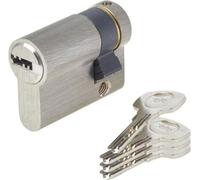 Cilindro de media altura YALE YC1000+, 30x10 mm, 6 pines, 4 llaves universales, niquelado