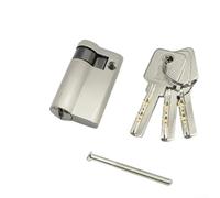 Cilindro de medio bloqueo para puertas interiores, cerradura de seguridad de cobre con 3 llaves, antirrobo de apertura única para dormitorio, baño, repuesto de puerta de aluminio de madera (50 mm)