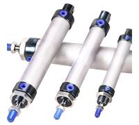 Cilindro neumático mini de 16/20 mm diámetro, carrera 25/50/75/100/200/300/400/500, cilindro aire una sola palanca, 1 unidad(Stroke 125mm,Bore 16mm)