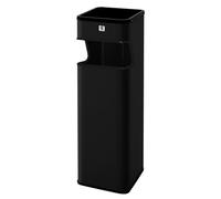 CILINDRO Papelera Cenicero Metálica Cuadrada B-33 Negro