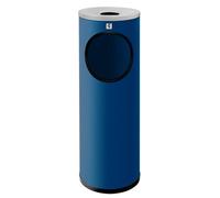 CILINDRO Papelera Cenicero Metálica Redonda Azul B-10