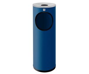CILINDRO Papelera Cenicero Metálica Redonda Azul B-10