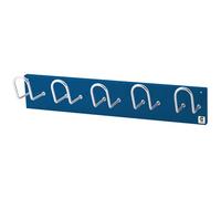 CILINDRO Perchero de pared azul con 5 colgadores