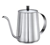 cilio Hervidor de agua de mano ADRIA | acero inoxidable | cuello de cisne | precisión de café y té | base de cápsula Ø 9 cm | apta para inducción | volumen: 900 ml/capacidad máxima de cocción: 650 ml
