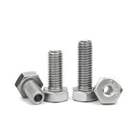 Cilky Tornillos metálicos 1/2/5 Uds M4 M5 M6 M8 M10 M12 M14 M16 M20 304 Tornillo Hueco Hexagonal Exterior de Acero Inoxidable Perno Hueco máquina de máscara Tornillo de Agujero pasante(M10x25 (2pcs))
