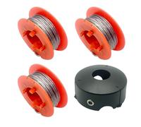 cimsfcor F016800175 - Bobina de desbrozadora Pro-Tap y con tapa de carrete F016L71088 para Bosch ART 23 COMBITRIM, ART 26 COMBITRIM, ART 30 COMBITRIM, ART 23 EASYTRIM, ART 26 EASYTRIM (3 carretes + 1