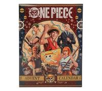 Cinereplicas - Calendario de Adviento One Piece 2024 CR2092 para fans adultos y niños, con 24 ventanas sorpresa, figuras coleccionables y accesorios temáticos, diseño vibrante y decorativo, tamaño 25