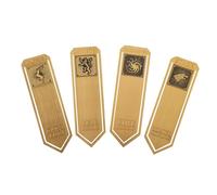 Cinereplicas Game of Thrones - Juego de 4 marcapáginas de metal Targaryen, Stark, Lannister y Baratheon 10 * 3cm cada uno - Licencia oficial