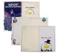 Cinereplicas KPop Demon Hunters - Cuaderno de tapa blanda HUNTR/X - Cuaderno ligero, indispensable para el estudio y la papelería cotidiana, 14,5 x 21 x 0,6 cm, con licencia oficial