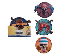 Cinereplicas One Piece - Juego de 4 posavasos - Personajes 1 - Licencia Oficial