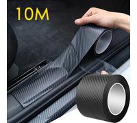 Cinta adhesiva 3D de fibra de carbono Nano para coche, tira protectora de pasta para espejo de puerta, película de protección DIY, vinilo adhesivo impermeable, 1-10m 5m Long