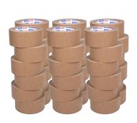 Cinta adhesiva de embalaje de papel kraft, cinta adhesiva para paquetes, Eco, respetuosa con el medio ambiente, reciclable, marrón, 50 mm x 40 m, paquete de 36 rollos