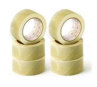 Cinta Adhesiva de Embalar Transparente para Embalaje de Cajas de Cartón de Envíos y Mudanzas. Precinto para Empaquetados Seguros y Resistentes - Ofituria 6 Rollos 36 mm x 66 m