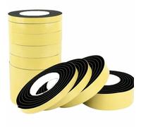 Cinta adhesiva de gomaespuma negra de 10 m con fuerte adhesivo, anticolisión, impermeable, para sellar ventanas y puertas, burlete de 2 m x 40 mm x 10 mm.