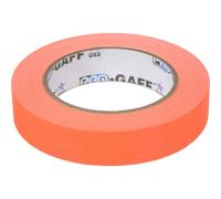 Cinta adhesiva de tela Pro Tapes Pro Gaff de 24 mm x 22,8 m, color naranja fluorescente.