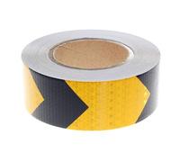 CINTA ADHESIVA REFLECTANTE FLECHA AMARILLA / NEGRA 33m x 50mm