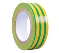 Cinta aislante adhesiva pvc amarilla y verde 20mx19mm 502025001