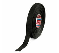 Cinta aislante negra de tela tesa 15mm x 25m, ideal para protección y