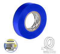 Cinta aislante profesional azul espesor 0.13 mm. ancho 19 mm. rollo 25