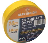 Cinta aislante pvc 19mmx10m amarilla dh 04.400/10/am