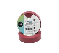 Cinta aislante pvc roja 19mm x 10m para electricista flexible resisten
