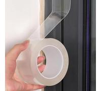 Cinta Aislante Termica para Ventanas y Puertas, Burlete Aislamiento Térmico Autoadhesivo, Transparente Cinta Impermeable para Ventanas en Invierno Antipolvo Prueba de Viento, Sin Residuos, 3cmx10m