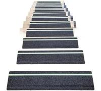 Cinta antideslizante luminosa para peldaños de escalera, 5 unidades, cinta de agarre para madera, metal, vidrio, cubiertas de seguridad, visibilidad nocturna, 10 x 60 cm