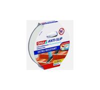 tesa Cinta antideslizante adhesiva para interiores y exteriores, transparente 5 m x 25 mm
