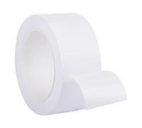Cinta autoadhesiva de advertencia peligro, paquete 2 cintas marcado suelo PVC 33,0m x 50mm for uso en interiores y exteriores(White)