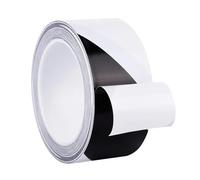 Cinta autoadhesiva de advertencia peligro, paquete 2 cintas marcado suelo PVC 33,0m x 50mm for uso en interiores y exteriores(Black White)