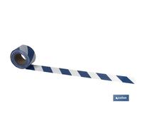 Cinta balizam. azul/blanca 80mm x 200mts