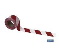 Cinta balizam. roja/blanca 80mm x 200mts