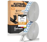 Cinta de autoadhesiva extrafuerte para exterior e interior, 50 mm x 5 m, color blanco (adhesivo de marca 3M), I, cinta adhesiva para manualidades, manualidades, hogar, costura...ToolTopia Calidad