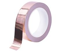 Cinta de Cobre Hoja 20m x 30mm Cinta de Lámina de Cobre Autoadhesivo Cinta Adhesiva Conductora de Doble Cara para Guitarra, Blindaje EMI y RF, Vidrieras, Reparaciones Eléctricas, Prevenir Caracoles