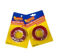 Cinta de Doble Cara Extrafuerte Transparente 2 Unidades - Adhesivo Acrílico Multifuncional para Pared, Cocina, Alfombra y Decoración SUPERTITE Pack of 2 (19mm x 2m)