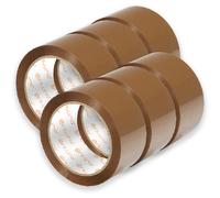 Cinta de Embalar, Cinta Adhesiva Marrón, Cinta para Embalaje de Cajas Mudanza y Envíos, Cinta Adhesiva para Embalar, Precinto Embalar Seguro y Resistente - Ofituria (38mmx66m, 6 cintas)
