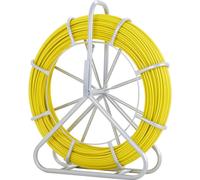 Cinta de fibra de vidrio para cableado, 183 metros, 12.7 mm, herramienta para introducir cables por conductos, con carrete de acero, 3 cabezales de tracción, herramientas para la instalación de cables