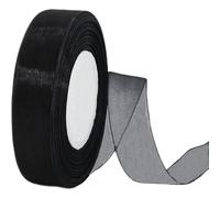 Cinta de gasa de organza transparente de 25 mm para envolver regalos, cinta de gasa transparente de 45 m, cinta para el cabello, cinta para envolver regalos de cumpleaños, cinta de organza para Hallow