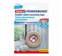 Cinta de montaje tesa powerbond transparente 1,5m x 19mm, ideal para a