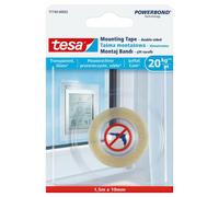 Cinta de montaje transparente tesa 1,5m x 19mm, ideal para adhesión s