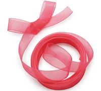 Cinta de organza coral de 12 mm | Ideal para lazos, manualidades y regalos | Elegante y resistente | Rollos de 5 o 45 metros | Decoración sofisticada