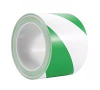 Cinta de precaución de peligro roja y blanca, advertencia 8 cm x 33 m Multicolor(Green White)