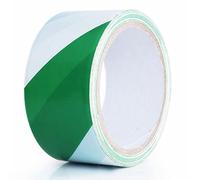 Cinta de precaución de peligro roja y blanca, advertencia multicolor 40 mm x 15 m(Green/white)